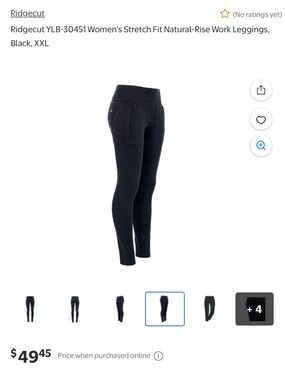 Ridgecut Women's Stretch Fit Natural-Rise Work Leggings - Black